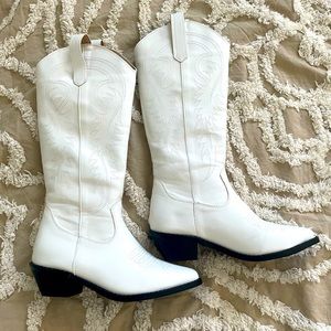 White cowboy boots